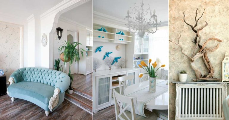 EV TURU: ŞEHİRDE BEYAZ VE MAVİ RENKLERİYLE KIR EVİ DEKORASYONU