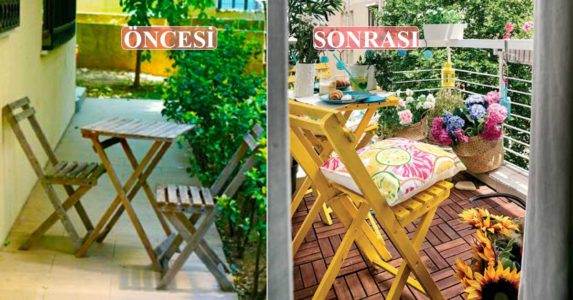 Balkon sefası için mini bir proje &#8211; Öncesi ve sonrası