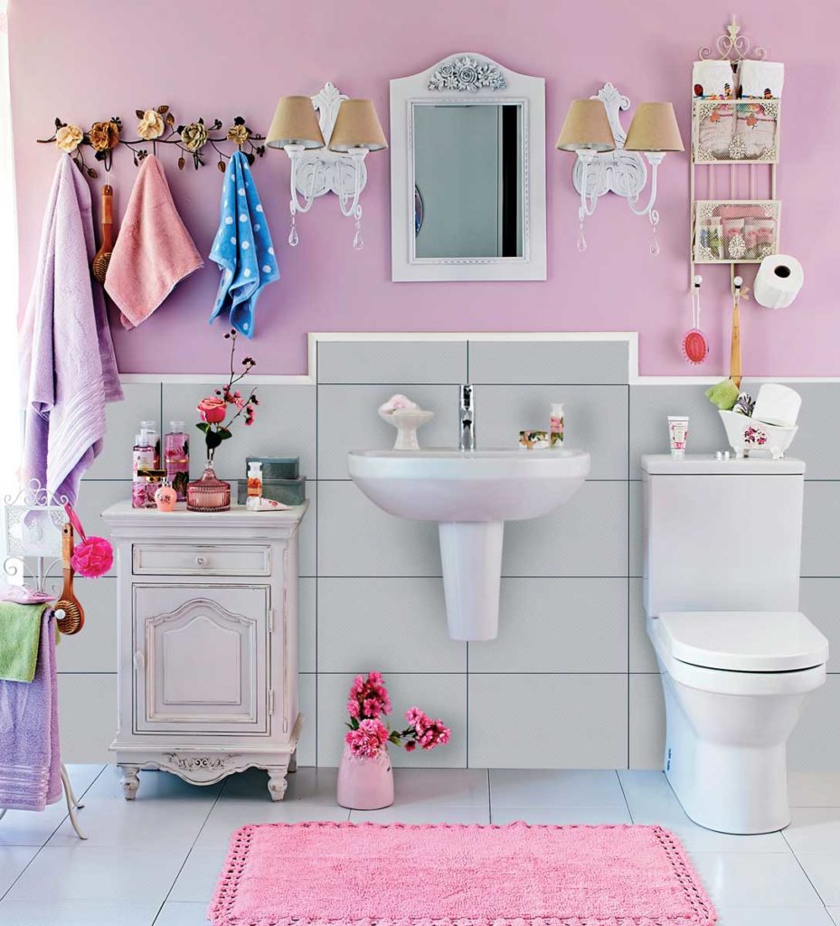 ZARİF ROMANTİK BANYO DEKORASYONU