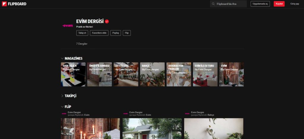 Evim Dergisi Flipboard'da!