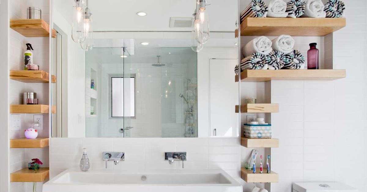 Daha düzenli bir ev için 15 banyo rafı fikri