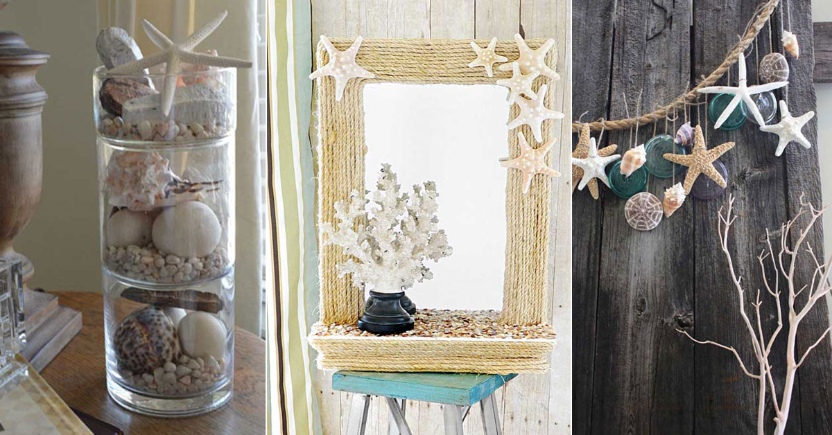 Sahilden topladığınız malzemelerle kendin yap (DIY) dekor fikirleri