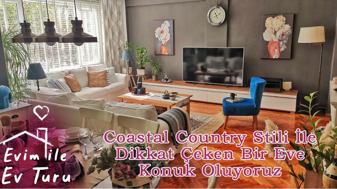 Coastal country stili ile dikkat çeken bir eve konuk oluyoruz