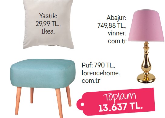 Feminen çizgilerde romantik bir salon