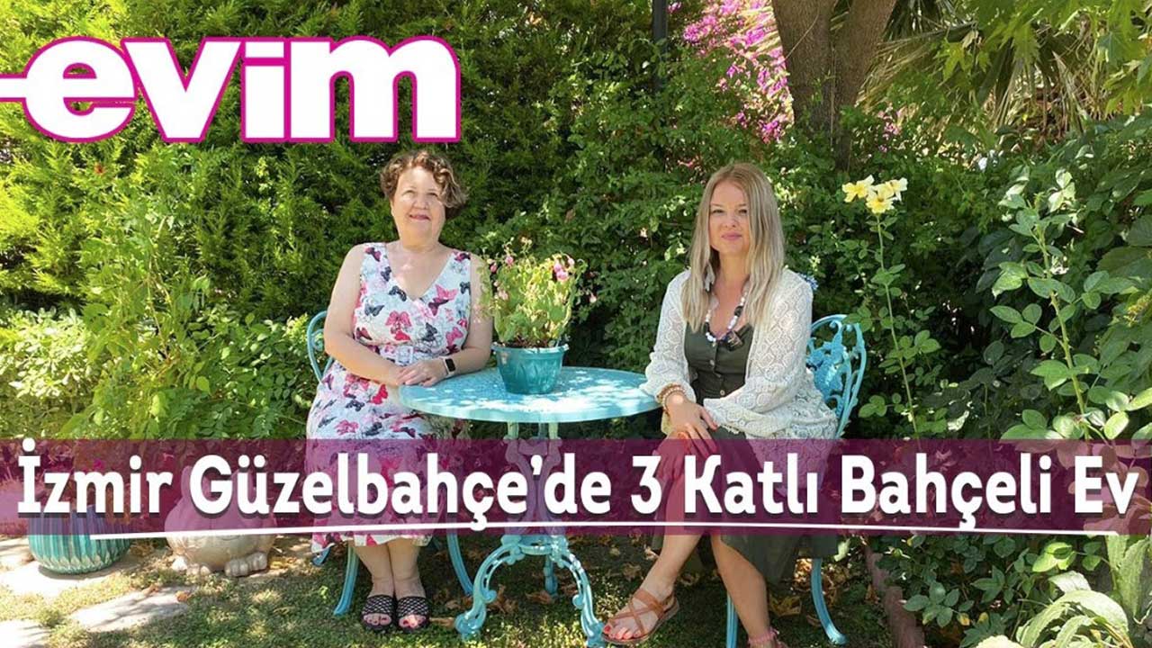 İzmir Güzelbahçe&#8217;de 3 katlı bahçeli bir ev 