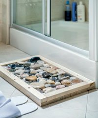 Doğal taşlardan banyo paspası