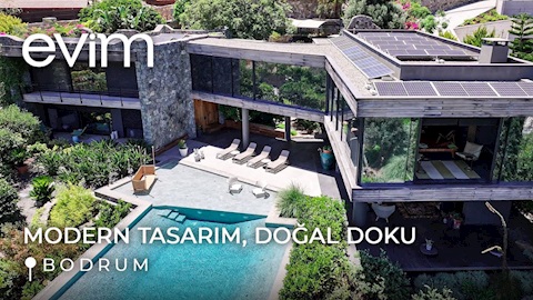 Bodrum’da modern, ferah ve doğayla iç içe bir mimari